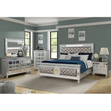 Mirrored 4 PCS (Queen/King Bed + 1 Nightstand + Dresser + Mirror）