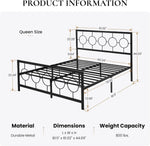 Metal Bed Frame Vintage Design