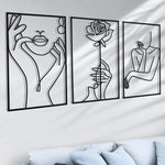 Metal She Beauty Wall Decor Modern