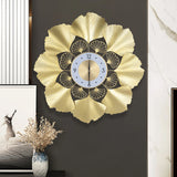 Luxury 3D Ginkgo Leaf Wall Clock