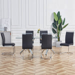 Set of 4  Dining Chairs with Leather