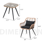 3PCS Outdoor Patio Furniture