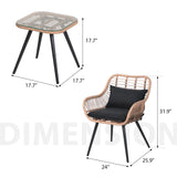 3PCS Outdoor Patio Furniture